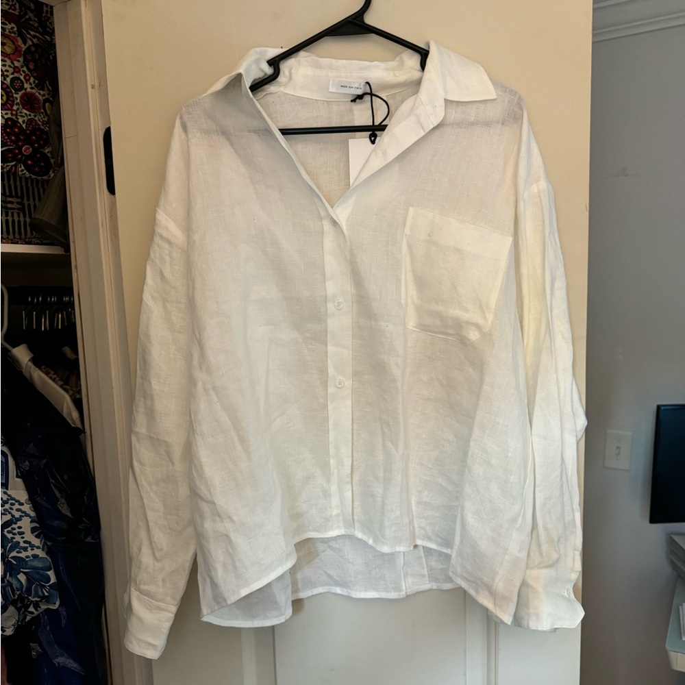 Italic Linen Buttondown